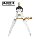Compás de 3.93 pulgadas, ajustable, con cerradura, divisor de acero al carbono, compás de artesanía de cuero ó madera