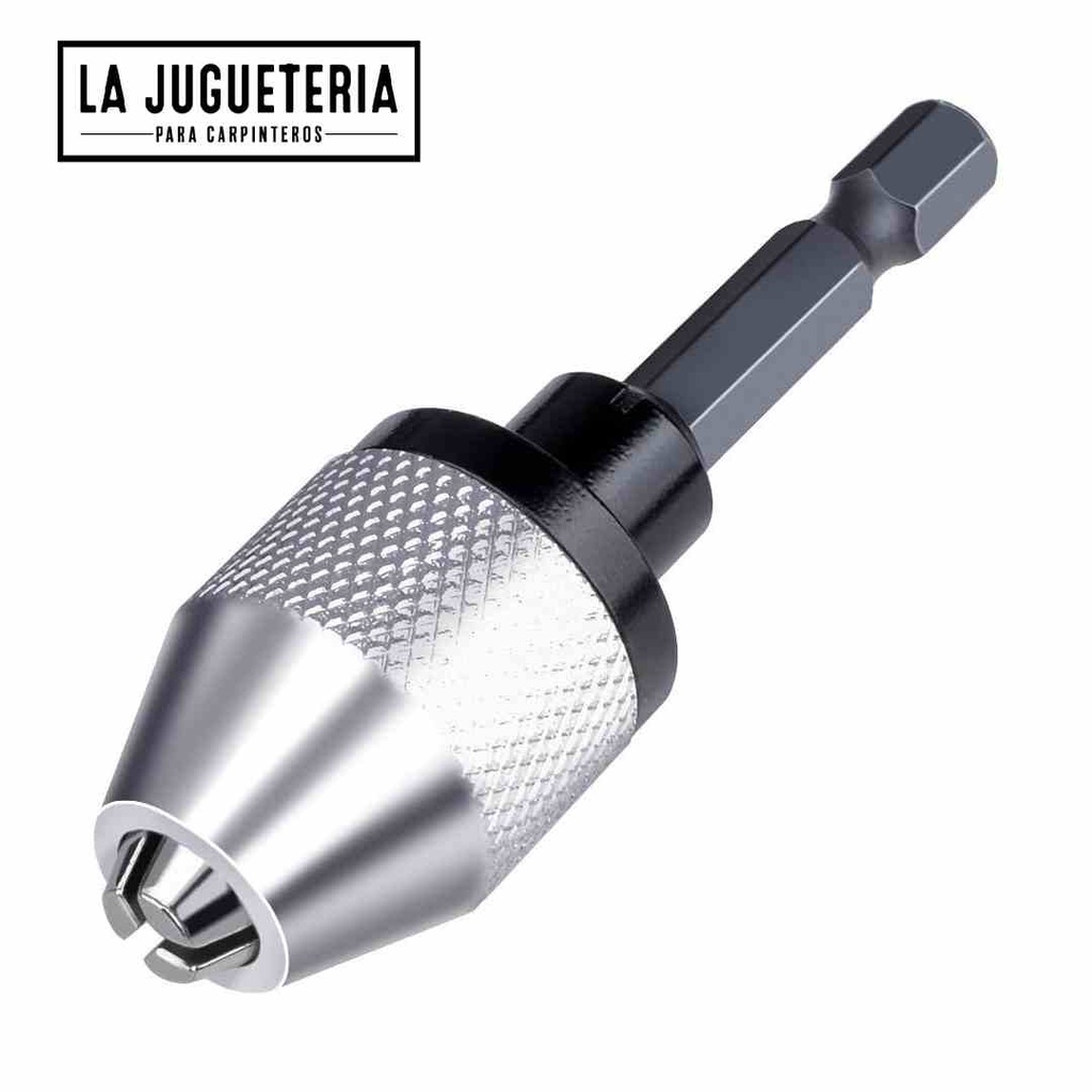 Chuck Adaptador de taladro de impacto, convertidor de destornillador de impacto, vástago hexagonal - Plateado