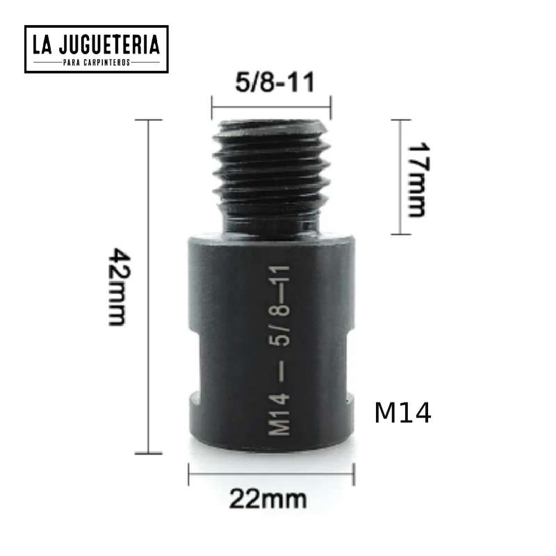 Conversor Adaptador de amoladora de M14 a M15 (5/8-11)