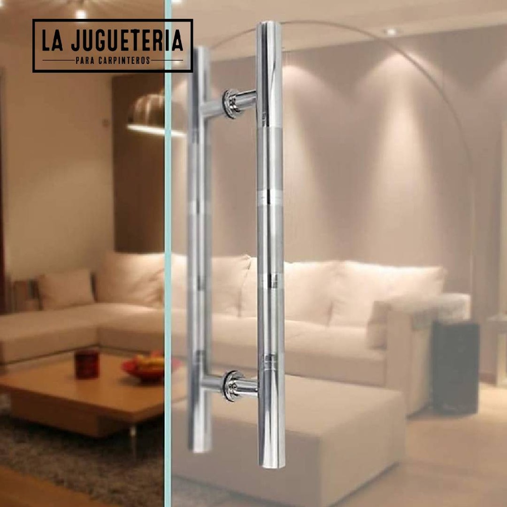 [A527] Manijas de Puerta Elegantes de Acero Inoxidable 201, 60 cm Modelo Portugal