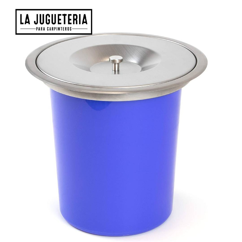 [A226] Cubo de Basura empotrable 5L, contenedor encimera con Tapa, Acero Inoxidable