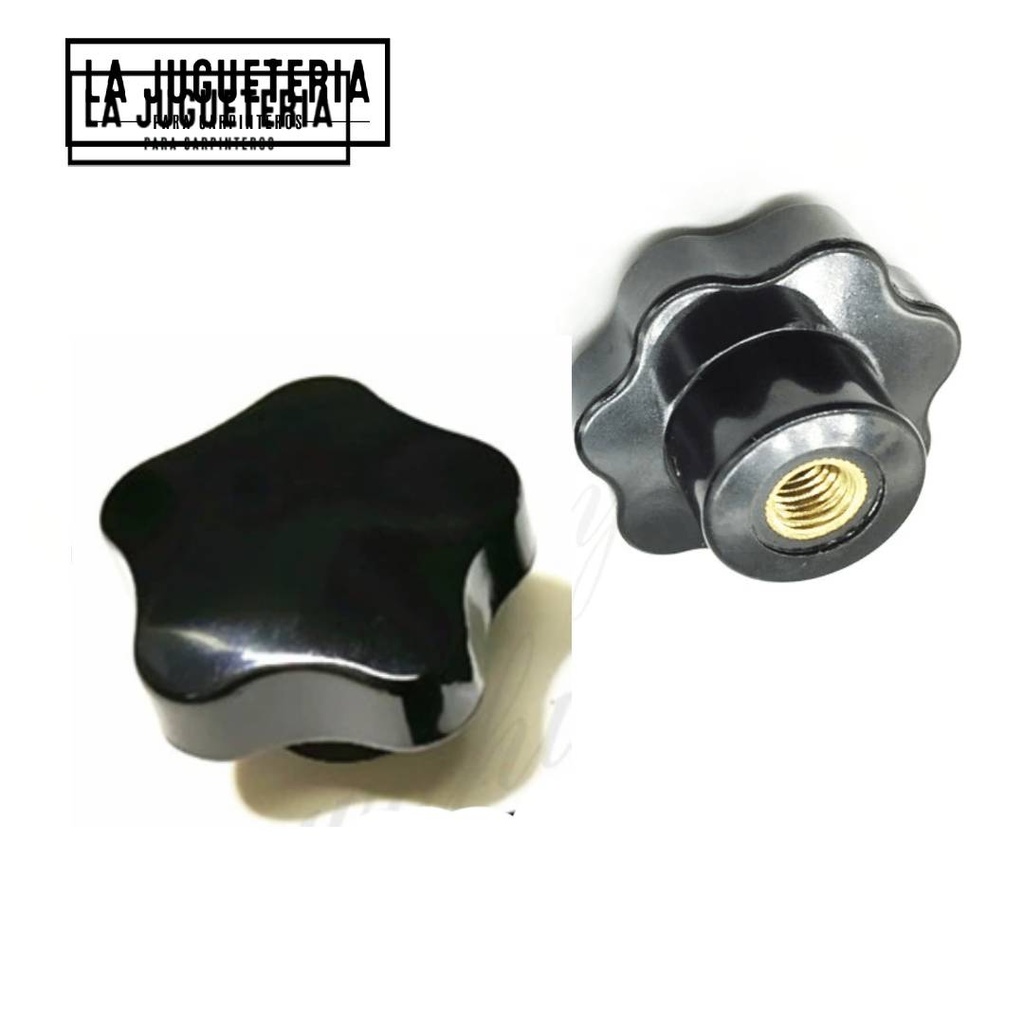 [A548] Perilla de sujeción tipo tuerca estrella M6  cerrada Paquete 5 pcs