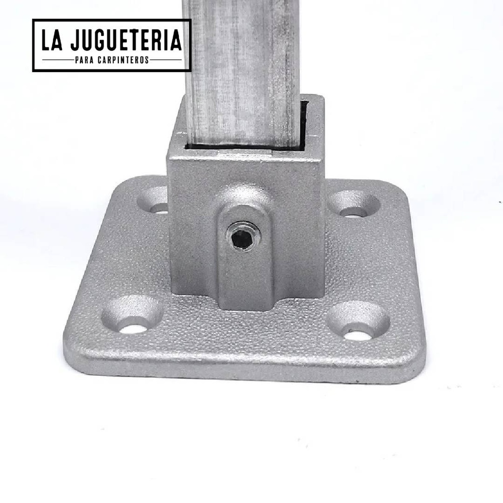 Conector de tubo cuadrado de aluminio mediante abrazadera de llave para decorar tubos de 25mm
 (1 pulgada x 1 Pulgada) Pié