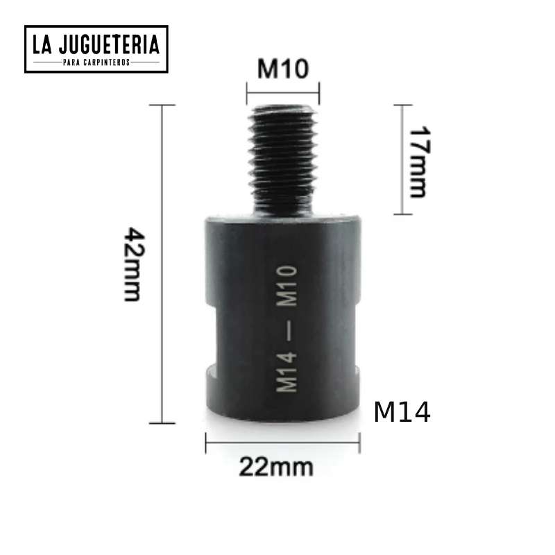 Conversor Adaptador de amoladora de M14 a M10