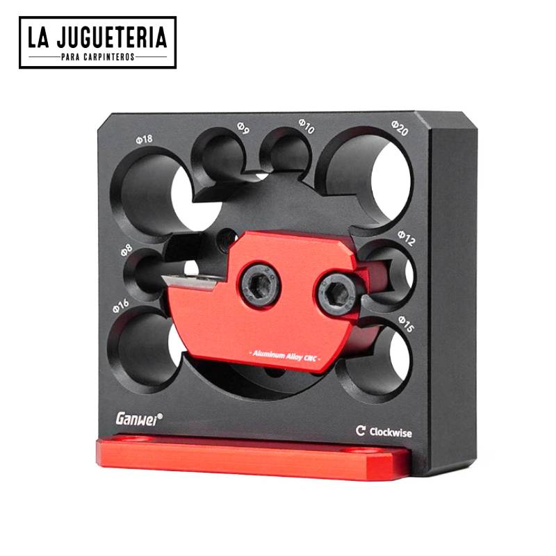 Kit de Plantillas Ajustables para Clavijas ó tarugos de Carpintería con Hoja de Carburo – Métricas de 8 a 20 mm