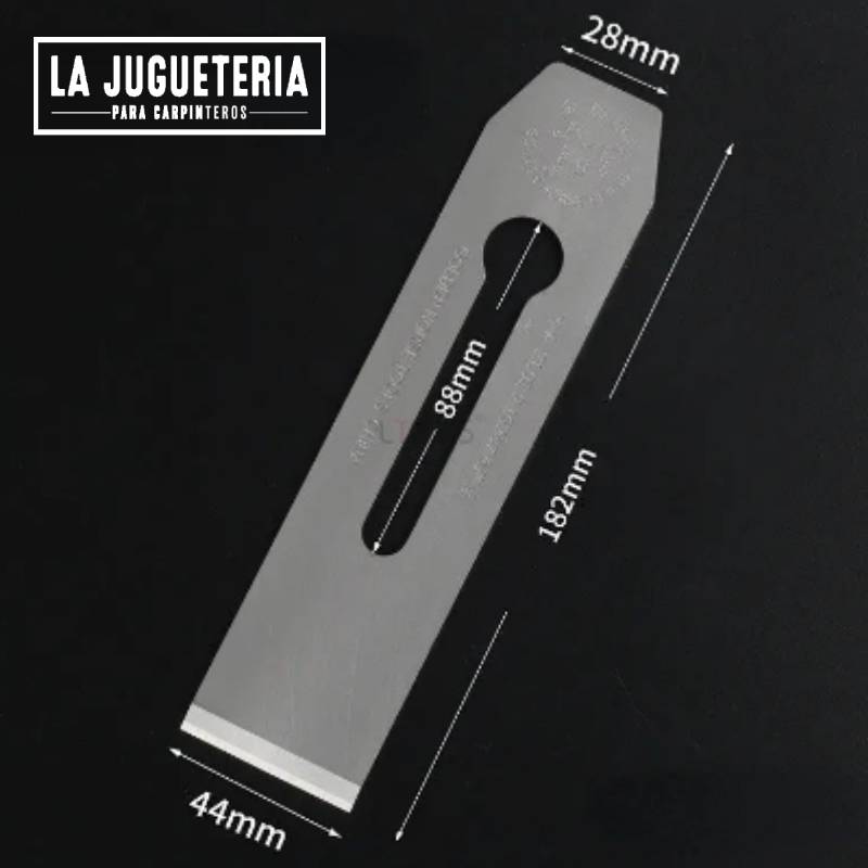 Hoja de Cepillo de Acero al Manganeso de 44mm,compatible con el cepillo de banco Stanley Nº 4