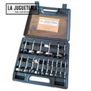 Brocas forstner de acero de carbono para carpintería. Set de 16 piezas