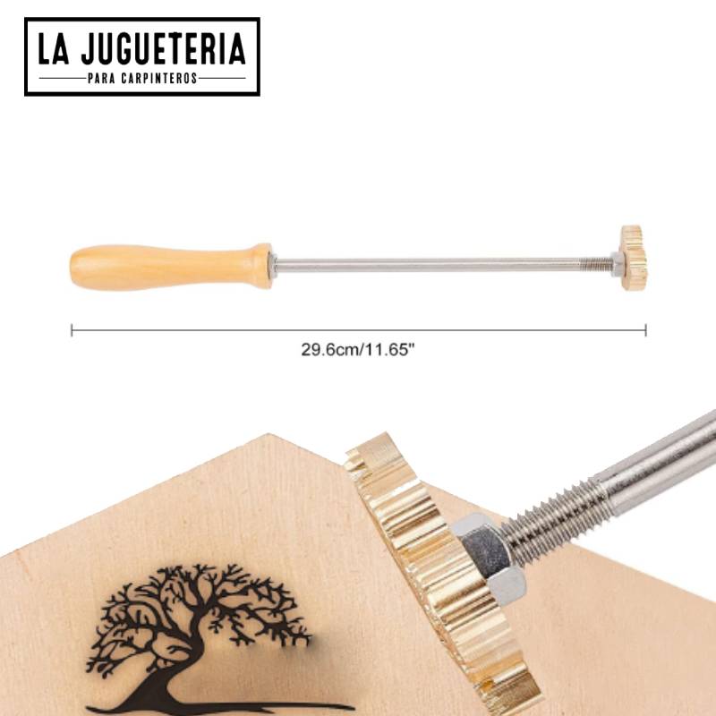 [A876] Mango para sellos de cobre 12mm 60*40mm hierro de marcado