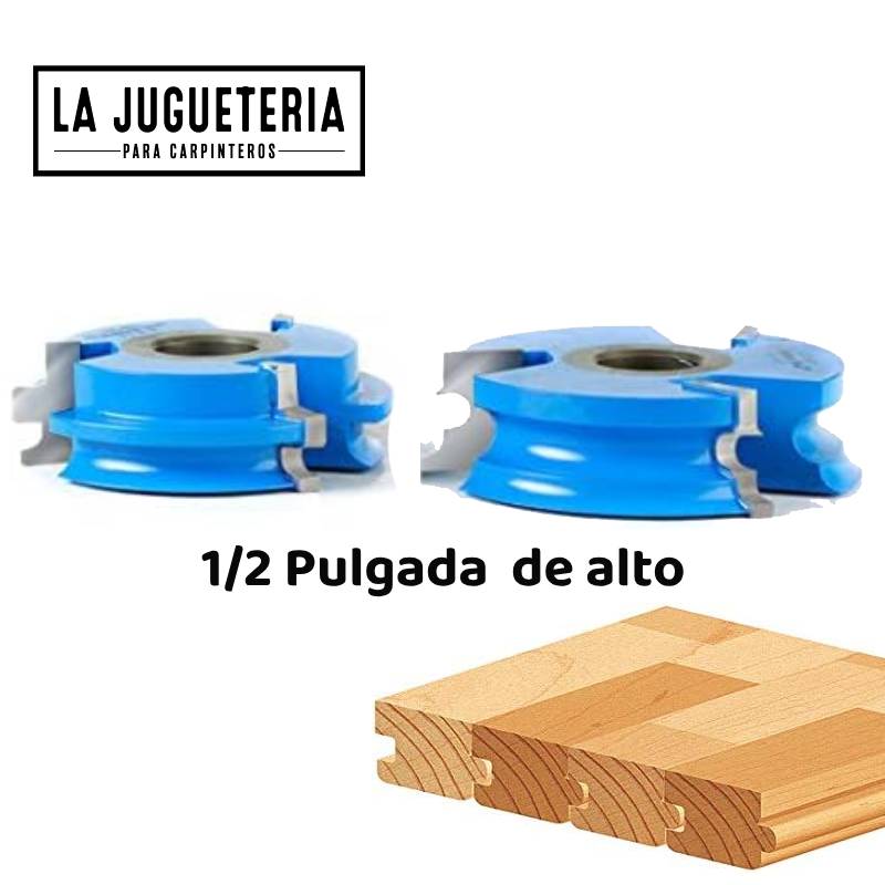 Set Fresa Trompo industrial para tablilla de 1/2 pulgada eje 1-1/4