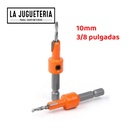 Broca avellanadora cuello de 10 mm (3/8"), Ángulos 45º y 90º -  Toma Rápida 1/4"
