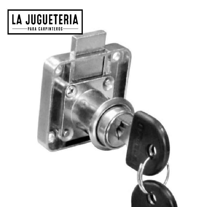 Cerradura de Seguridad para Cajones y Muebles - Modelo 36 x 36 mm con 2 llaves 