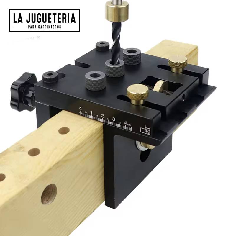 [A1080] Plantilla Jig 3 en 1 para colocación de tarugos y minifix