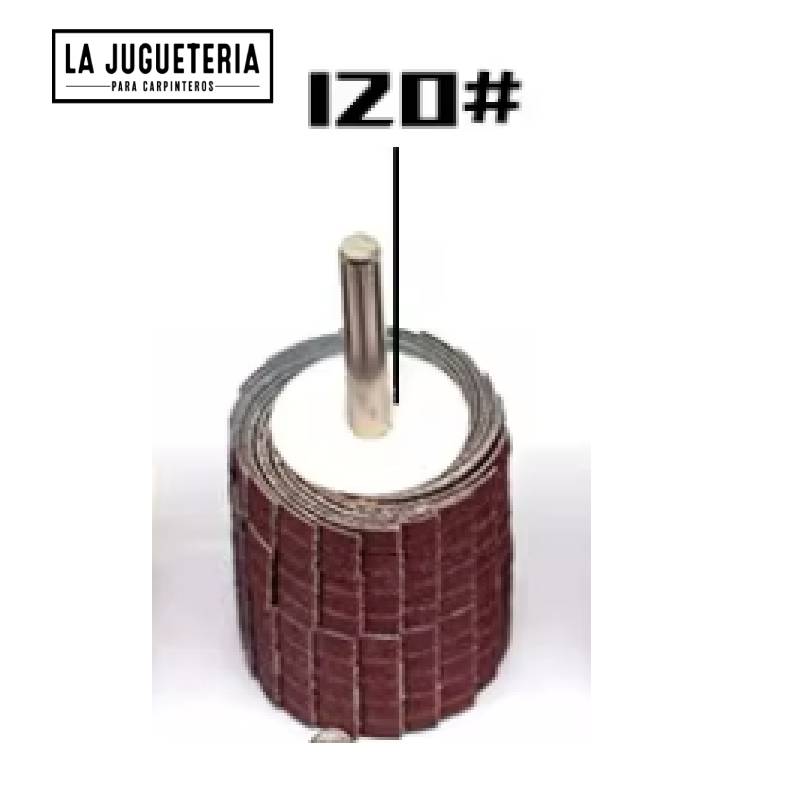 [A1095] Rueda de Lijado Alúmina-Zirconia de Láminas con Eje, Grano #120
