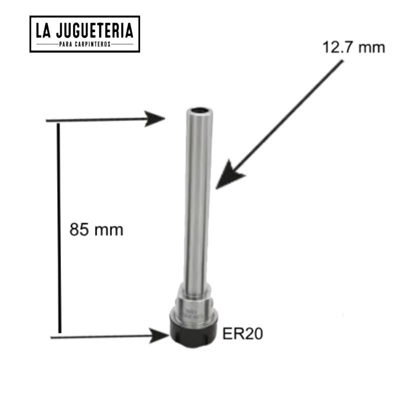 Extensor para  pinzas ER20  85mm x 12,7mm