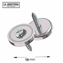 Imán de Neodimio Perforado de 10 mm para Sujeción con Tornillos 