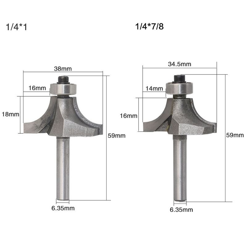 Fresa para cantear 3 Pulgadas (R38.1mm)  en vástago de 1/2 (12,7mm) Ref.G68