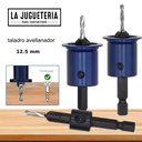 Broca avellanadora azul con tope de profundidad de 12.5 mm con toma rápida