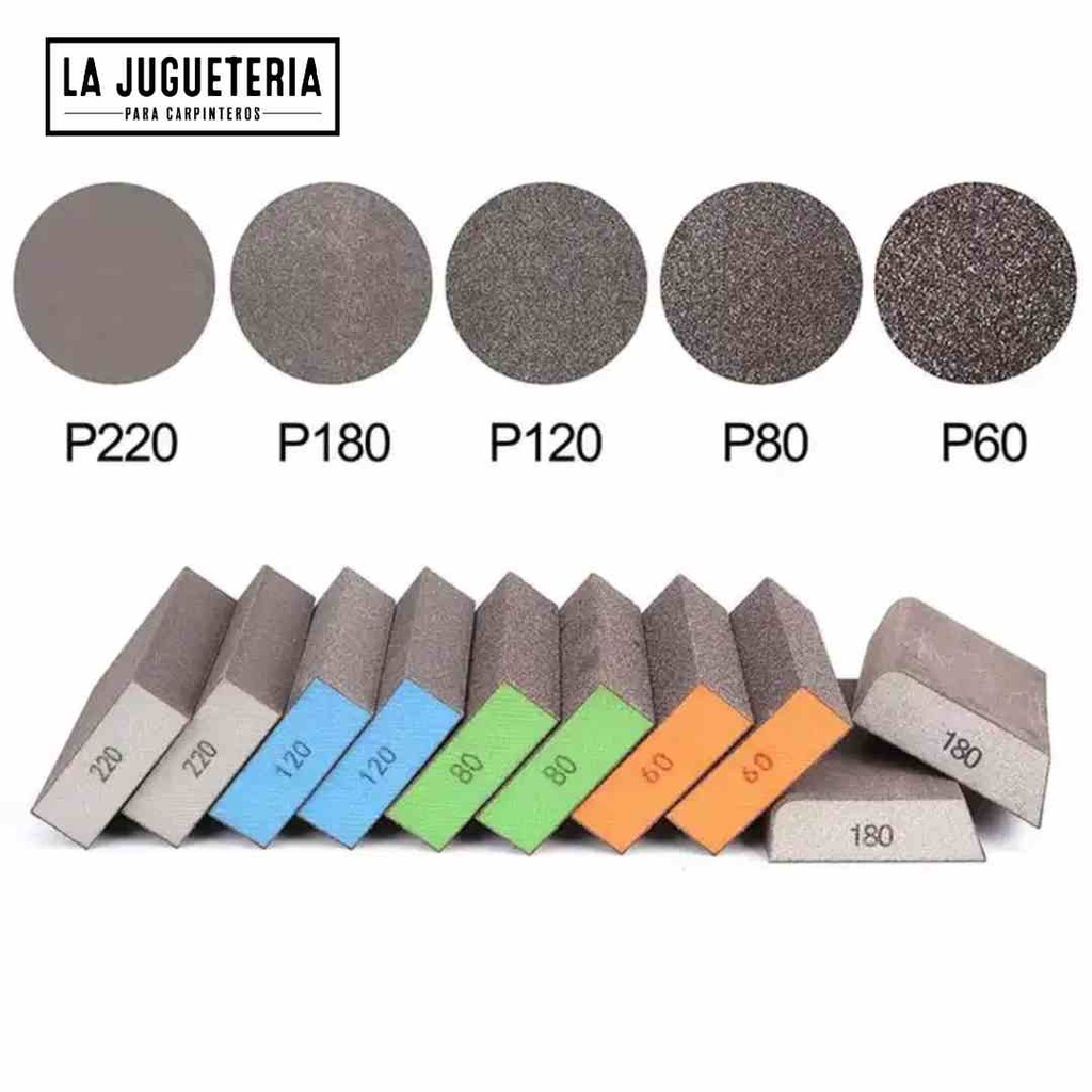Bloque de lijado lavable ajustable, lija manual reutilizable impermeable de óxido de aluminio, grano 180