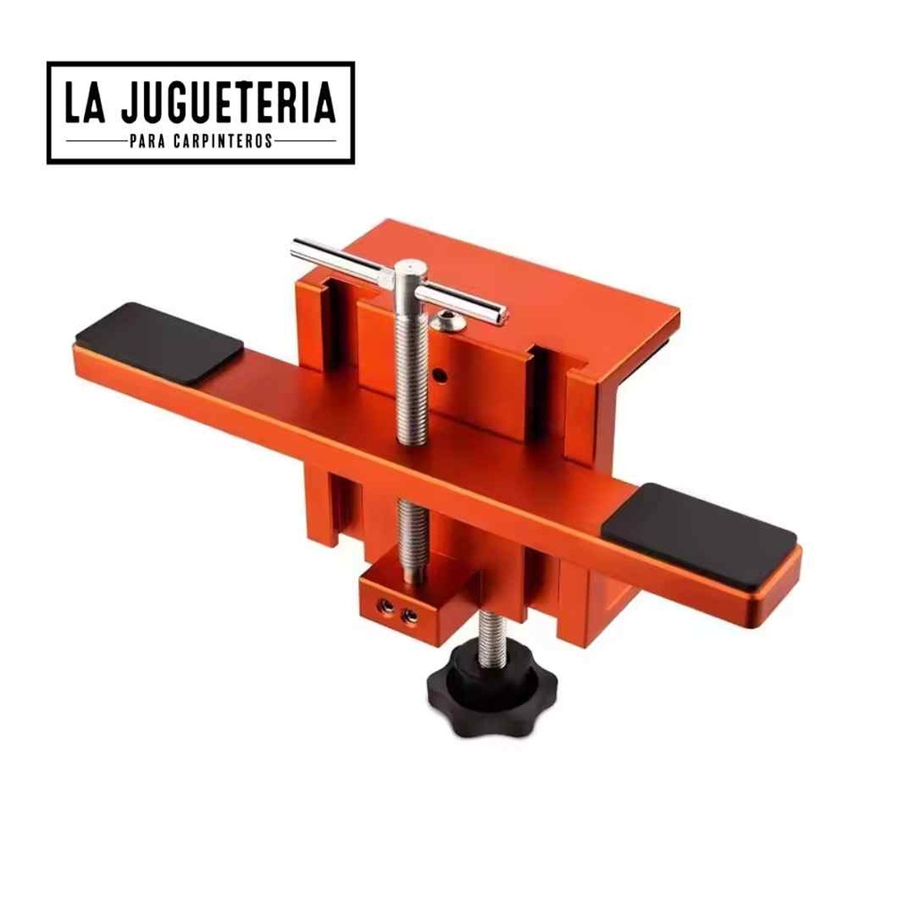 Plantilla de montaje para puerta de gabinete soporte de aleación de aluminio resistente (roja)