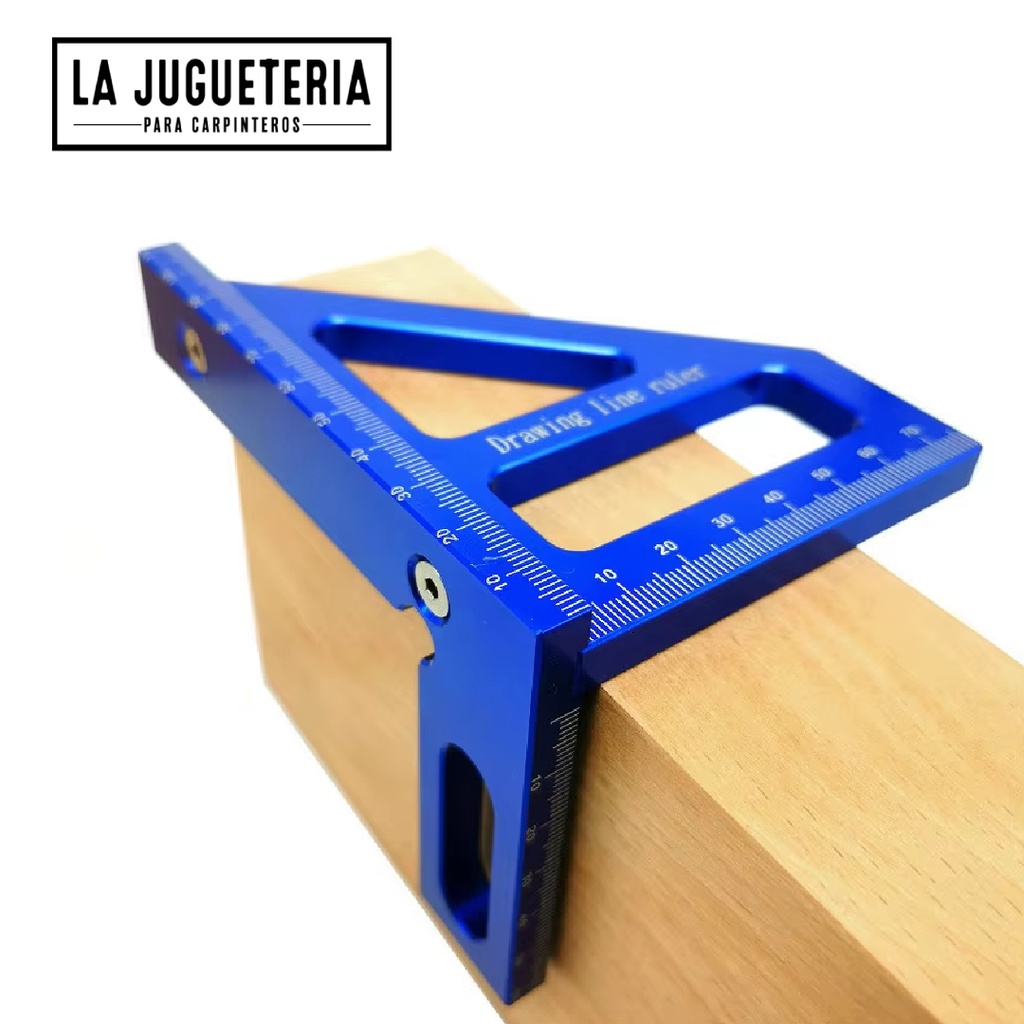 Escuadra de Carpintero de Aluminio - Herramienta de Medición de Precisión para Carpintería y Bricolaje 