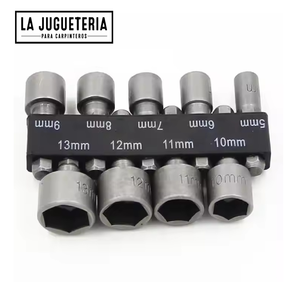 Juego de Dados Hexagonales Magnéticos para Taladro - Set de 6 Piezas para Trabajo de Carpintería y Bricolaje
