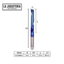 Fresa de Extremo en Espiral de Carburo con Recubrimiento Nano de 4x25x50 para Corte CNC Ref: V19
