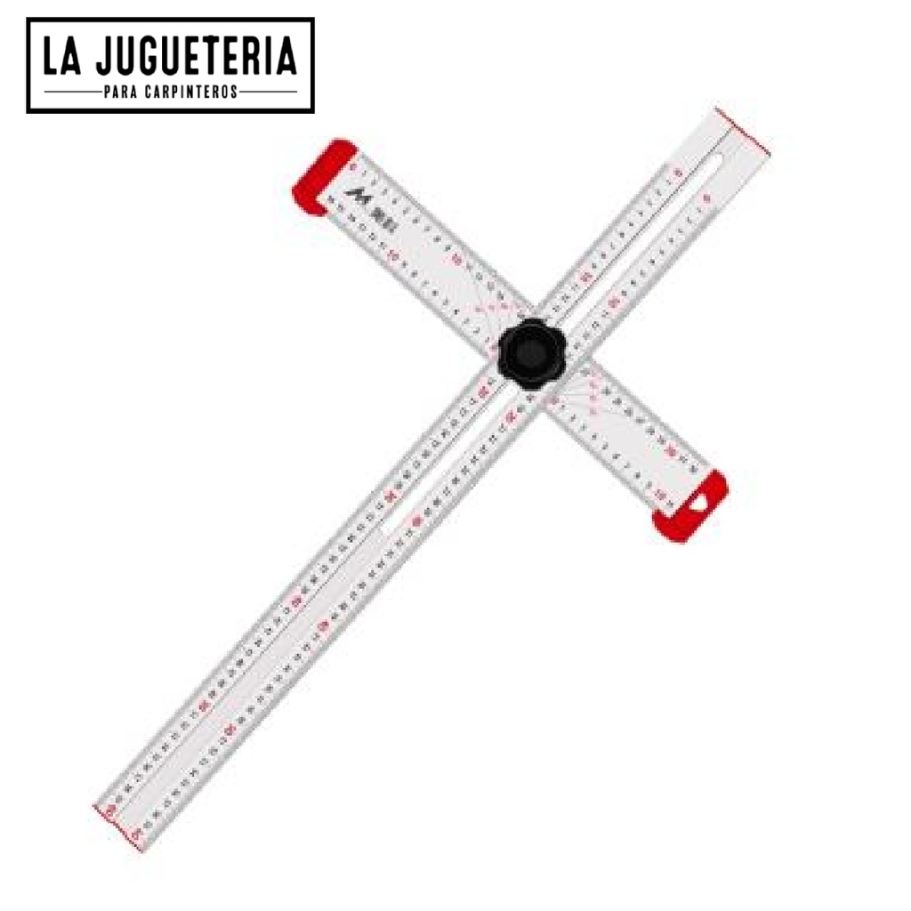 [A1012] Escuadra de Medición Multifuncional Ajustable para Carpintería - Regla de Ángulo Recto con Graduación Precisa y Bloqueo de Perilla, Ideal para Marcado y Trazado
