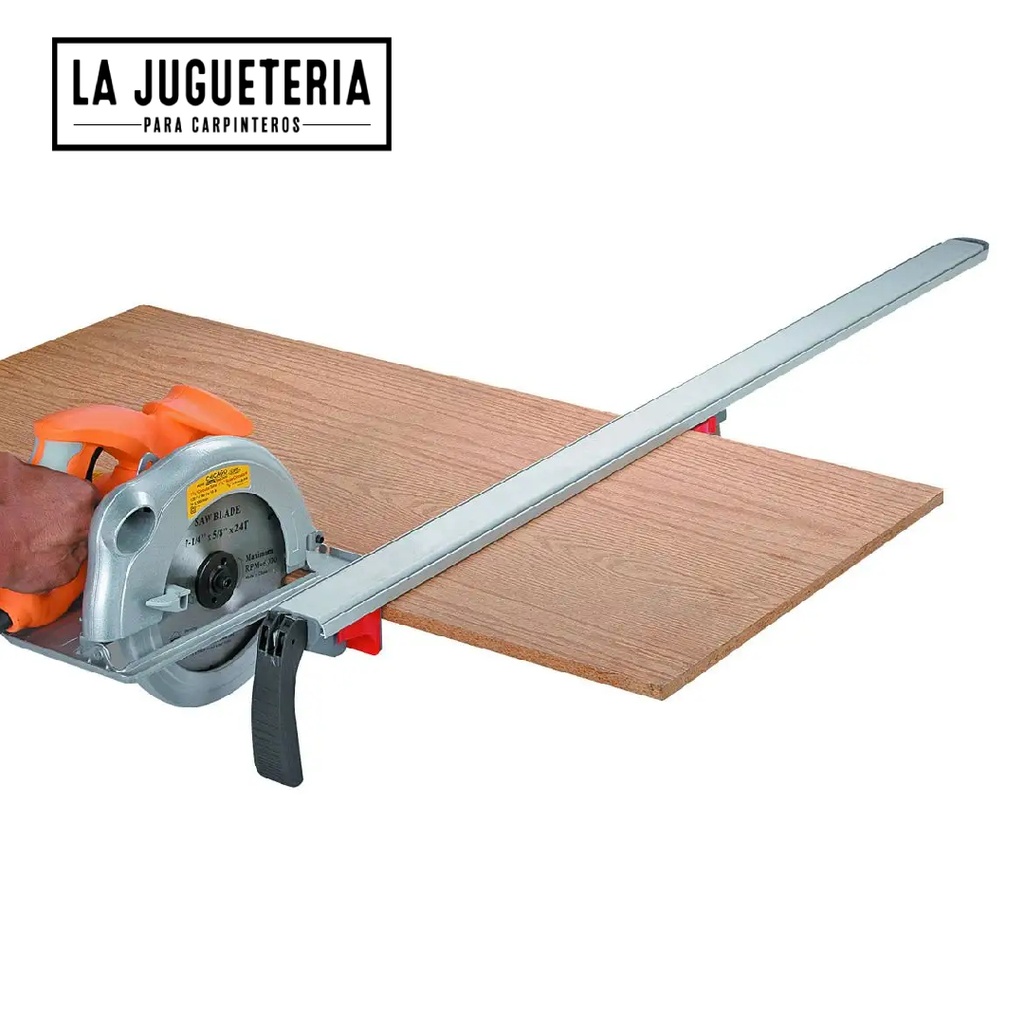 [A1045] Guía y Abrazadera Rápida para sierra patín de Aluminio para Carpintería - Guía de Corte para Manualidades 88 cm