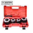 Kit de Enhebrador de Tuberías Manual con Mango de Trinquete - Incluye 4 Tallas y Estuche de Almacenamiento