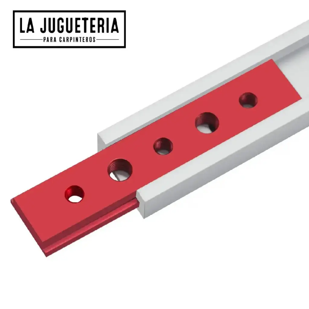 Carril en T de Aluminio de 100 mm – Guía de Inglete y Tuerca Deslizante