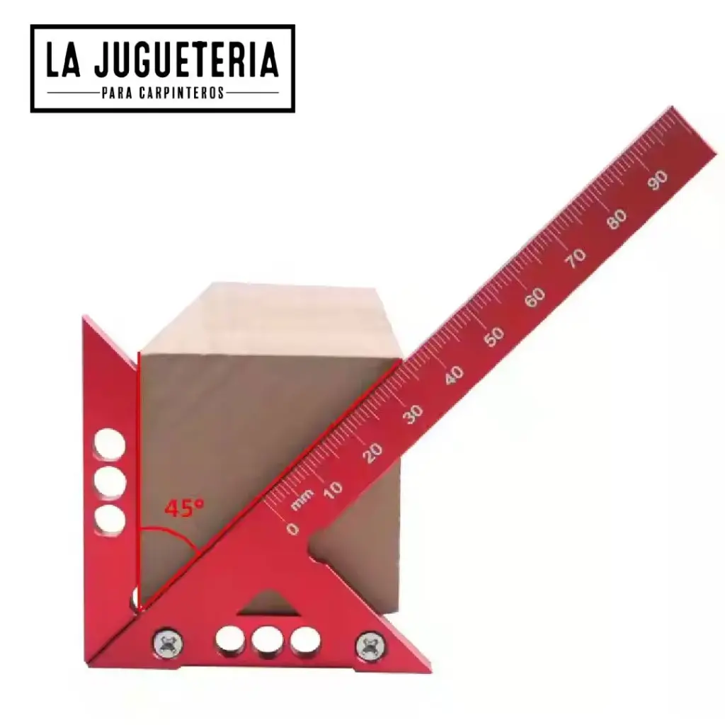 Calibre de Ángulo Recto 45/90° – Localizador de Centros en Aluminio