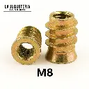 Tuerca de embutir M8 x 15mm - Insertos para madera 50 unidades 