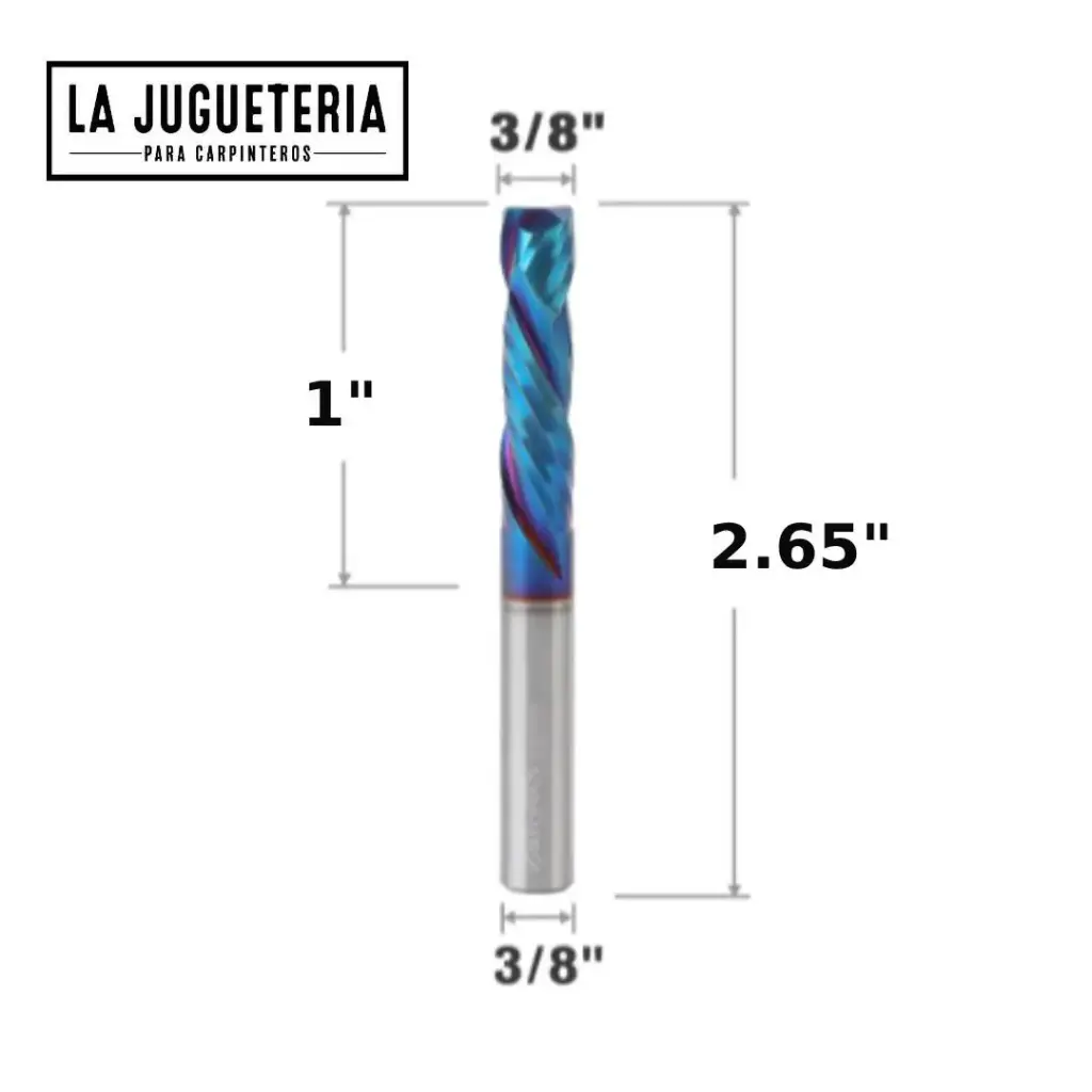 [A1018] Fresa de Compresión CNC 10 × 25 × 50 mm con Recubrimiento Cerámico (NACo) – Ref: G74