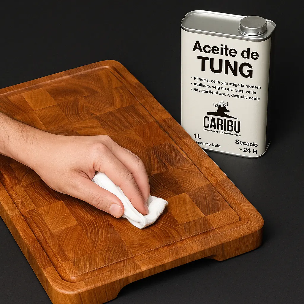 Aceite de Tung para Madera 1 Litro - Acabado Natural y Protección Duradera 