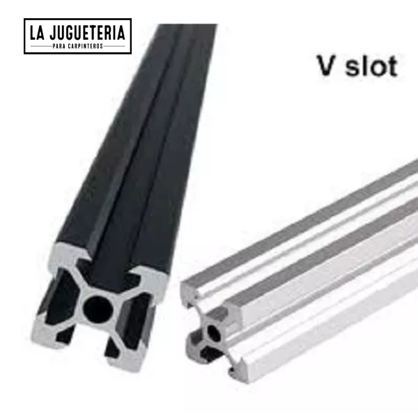 [A1147] Perfil de aluminio 2020 - 250cm. Tipo T. Color Negro