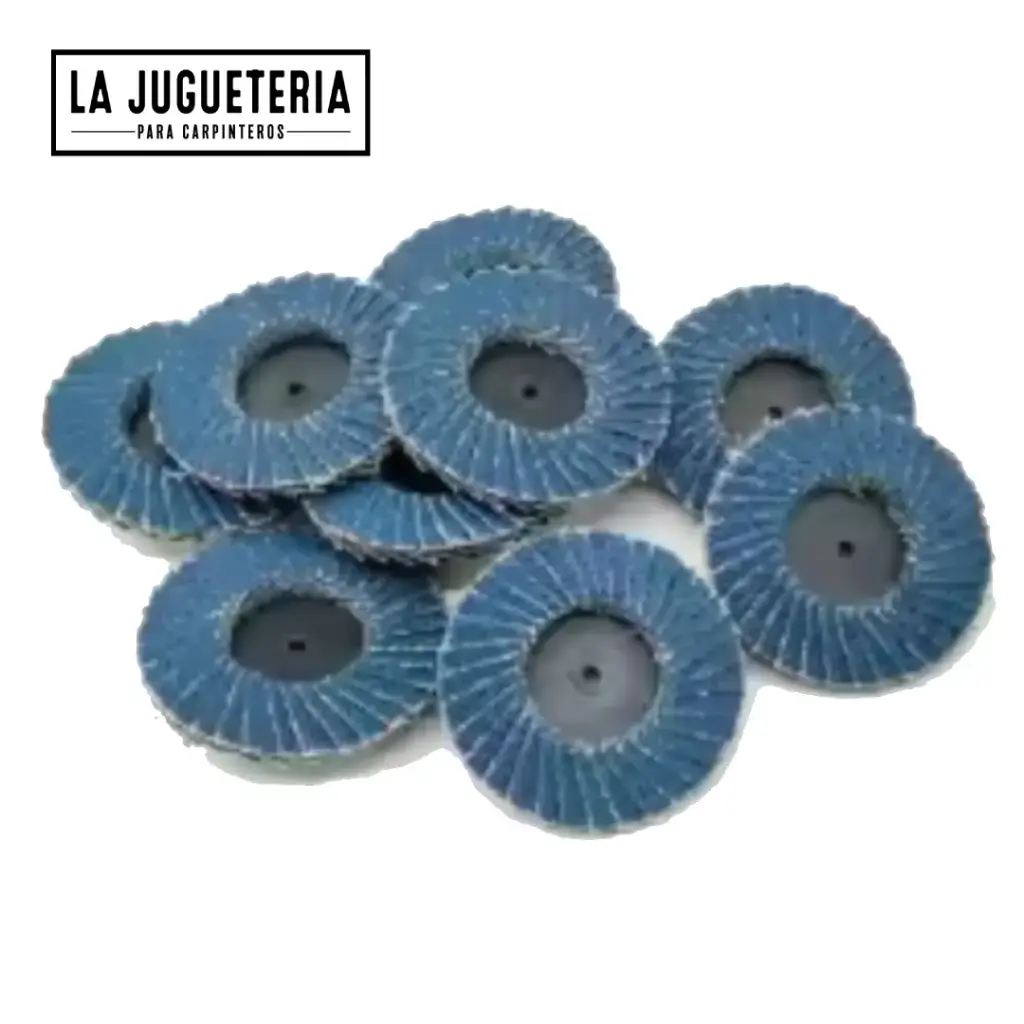 [A2253] Discos de Lija Flap de 2" (50 mm) | Aletas Abrasivas para Pulido y Desbaste | Eje Central