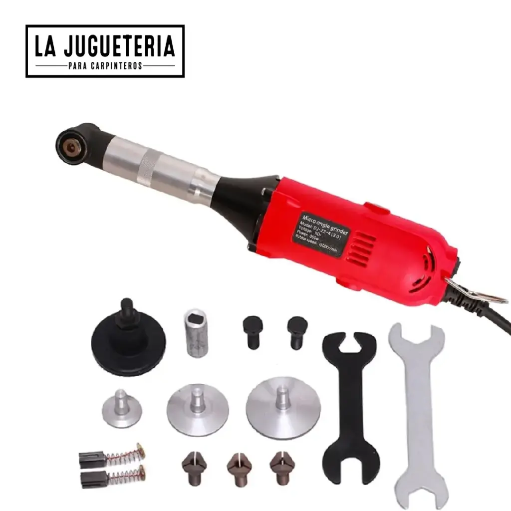 [A1139] Mini Amoladora Angular de 90° | 350W 220V | 6 Velocidades | Ideal para Corte de Juntas en Azulejos y Pulido de Precisión