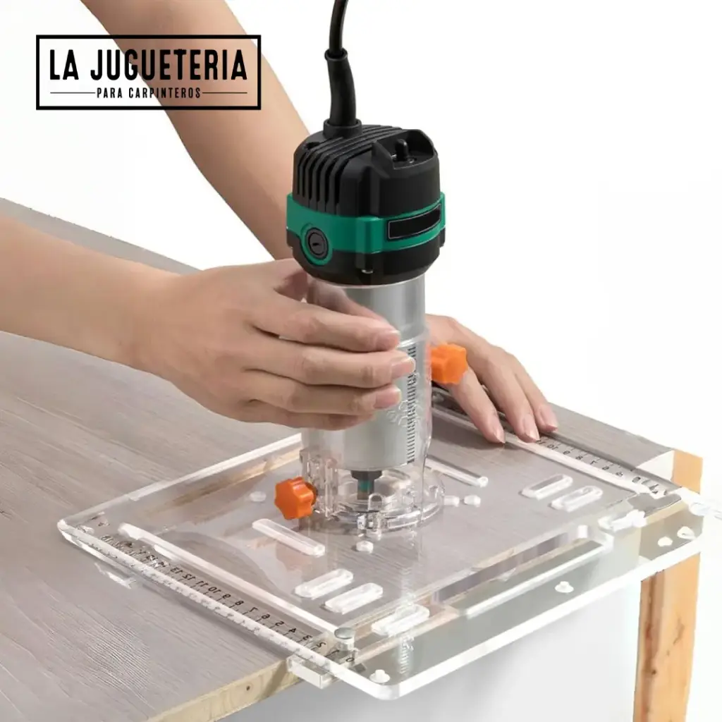 Placa Base de Acrílico Ajustable para Ruter 4” | Placa de Corte Visual 8 mm |