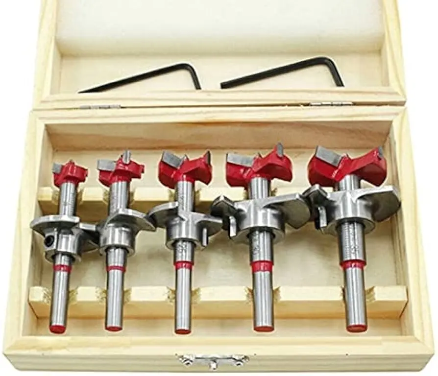 [A2245] Brocas Forstner para madera, 5 piezas de carpintería 15/20/25/30/1.378 in