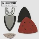 Almohadilla Oscilante con Sistema Velcro + Lijas Grano 240 – Compatibilidad Universal Multiherramienta 