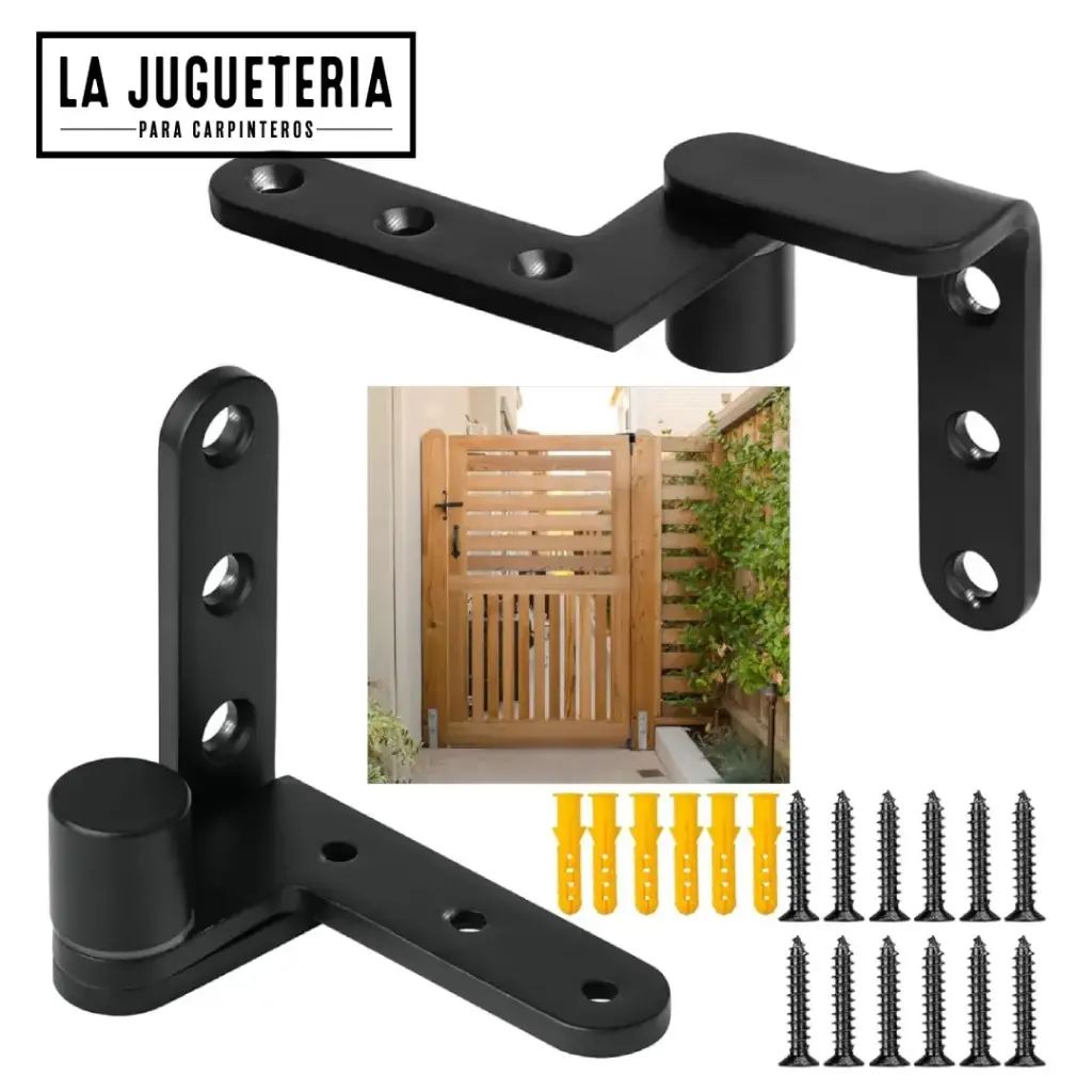 Bisagra Pivotante para Puertas de Madera o Metal – Soporta hasta 150 lb, Giro 180°, Acero Inoxidable con Tornillos Incluidos