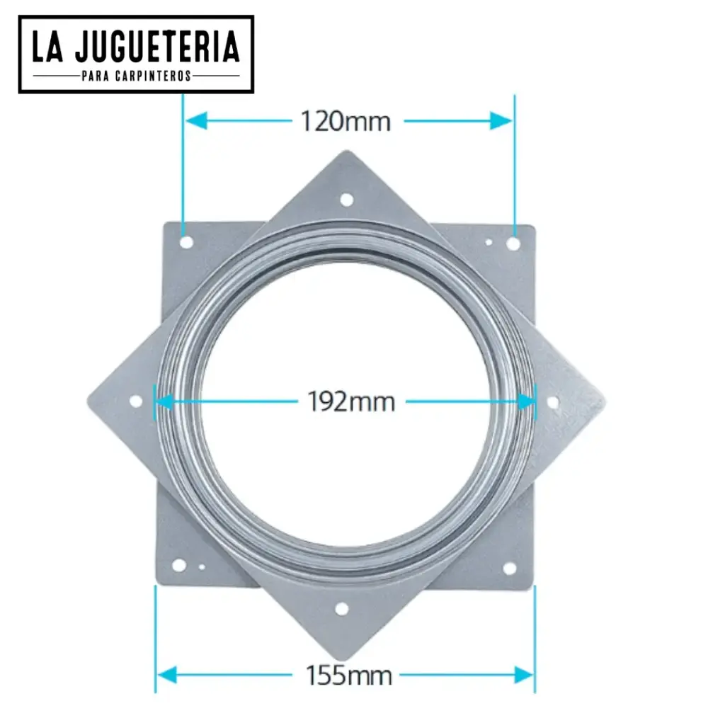 Juego de Placa Giratoria Lazy Susan de 6 Pulgadas para Muebles y Proyectos de Carpintería