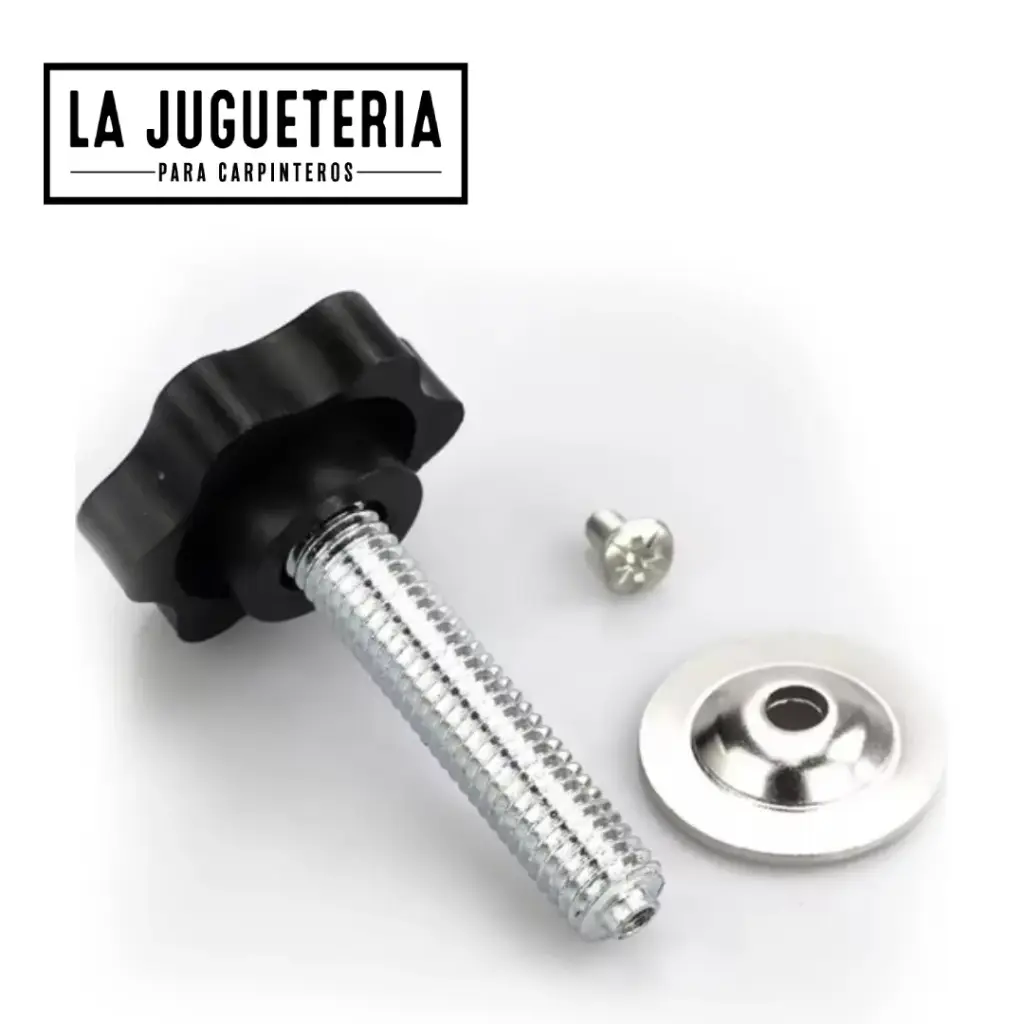 Perilla de sujeción estrella M6 x 60mm de largo tipo tuerca Paquete 5 pcs