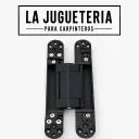 Bisagra oculta o invisible ajustable de 180 grados G80 - 80 kg - Color Negro