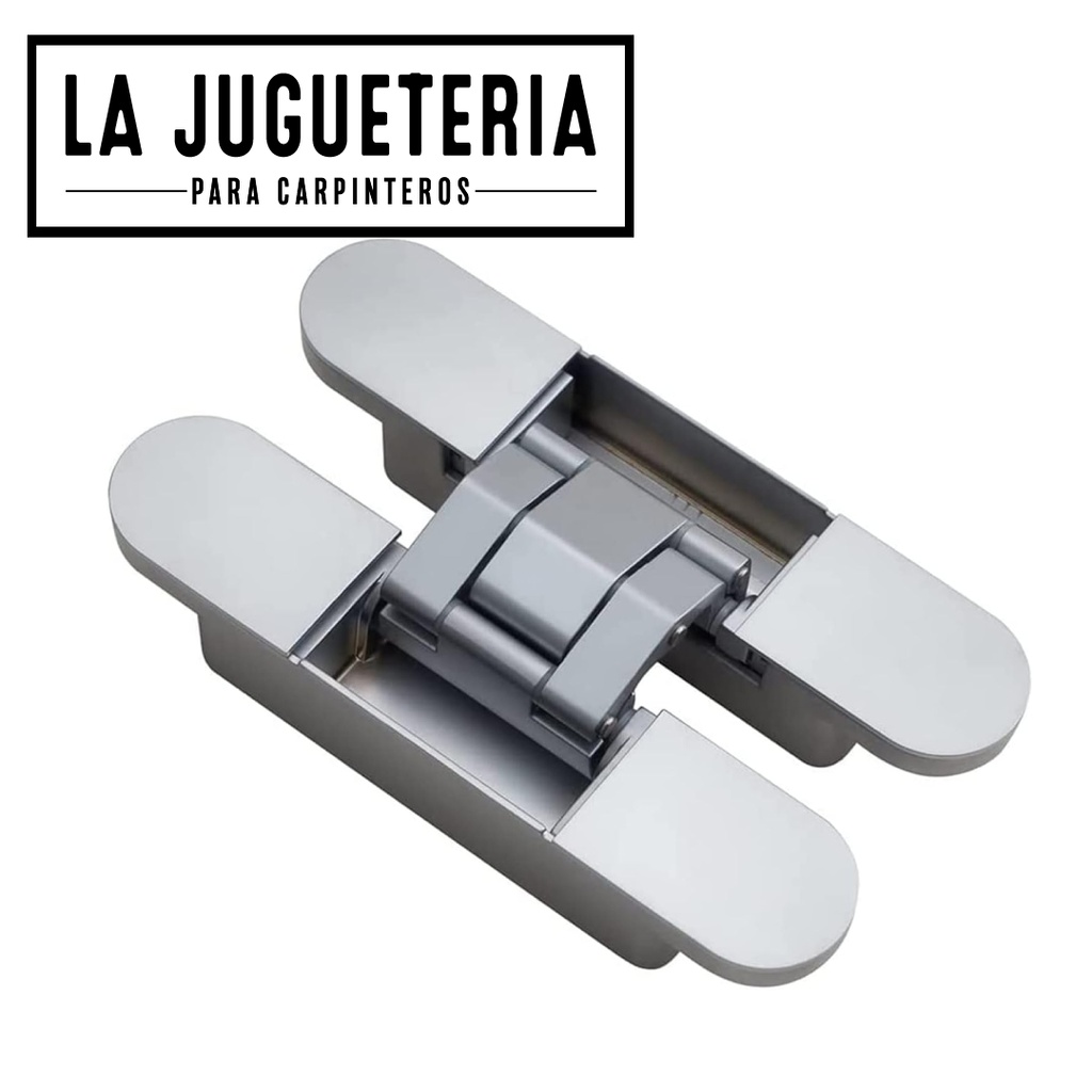 [A2003] Bisagra oculta o invisible ajustable de 180 grados G60 Color Plata