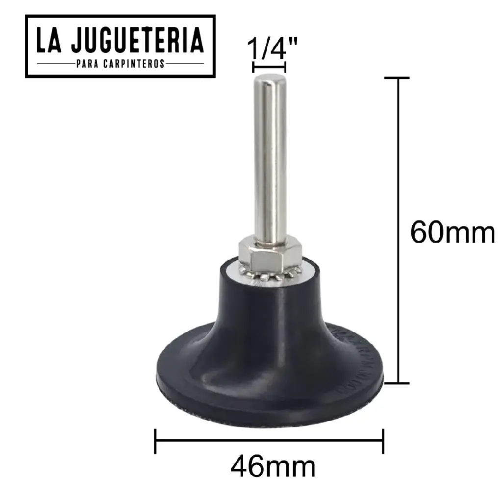 [A2007] Soporte para disco de lijado 2" con vástago de 1/4" – Adaptador para amoladora, taladro o herramienta rotativa
