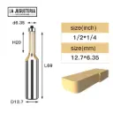 Fresa Recta copiadora con Rodamiento de  1/4” x 20mm de corte – Corte Preciso con Vástago de 1/2"  Ref:G109
