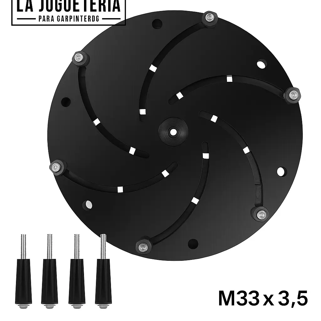 [A2048] Plato para torno de Madera M33x3.5 – Sistema de Garras Ajustables