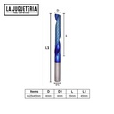 Fresa de Extremo en Espiral de Carburo con Recubrimiento Nano de 3.175x25.4x50.8 para Corte CNC Ref: V19
