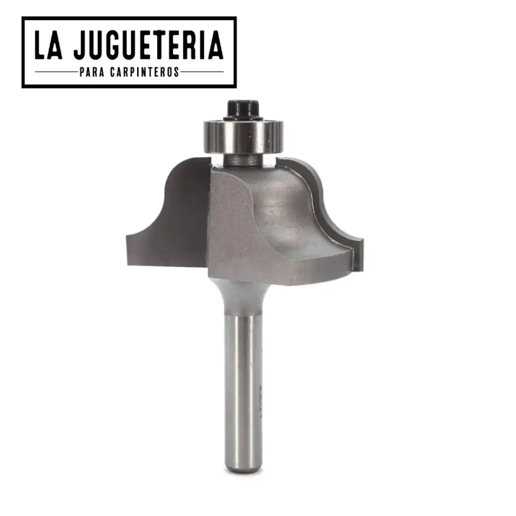 [A2063] Fresa Roman Ogee Tideway profesional — Vástago 1/4″ y 3/8″ — línea de moldura decorativa para carpintería Ref: P124